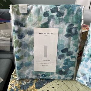 2 Liz Claiborne Sabra Peacock Curtains 50” W x 95” L NWT